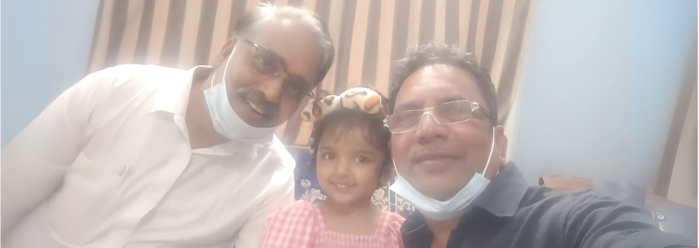 A happy family after using mySunar's ear piercing service.